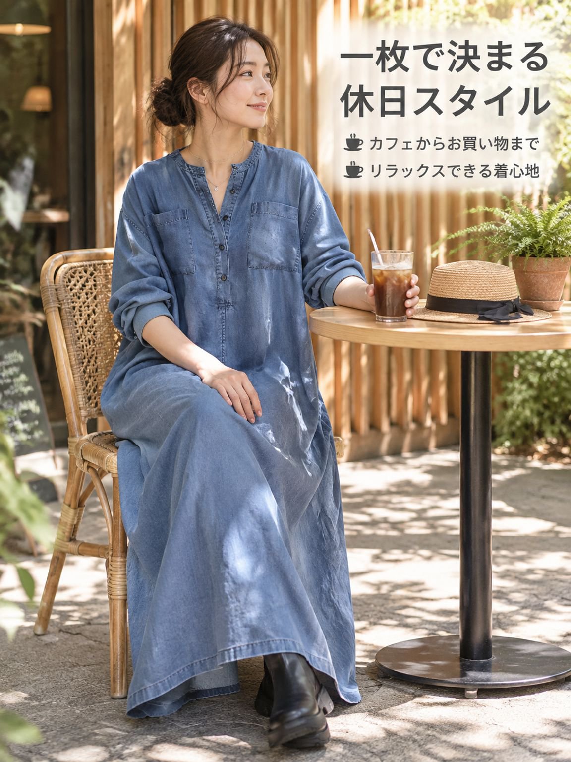 レディスデニムワンピース