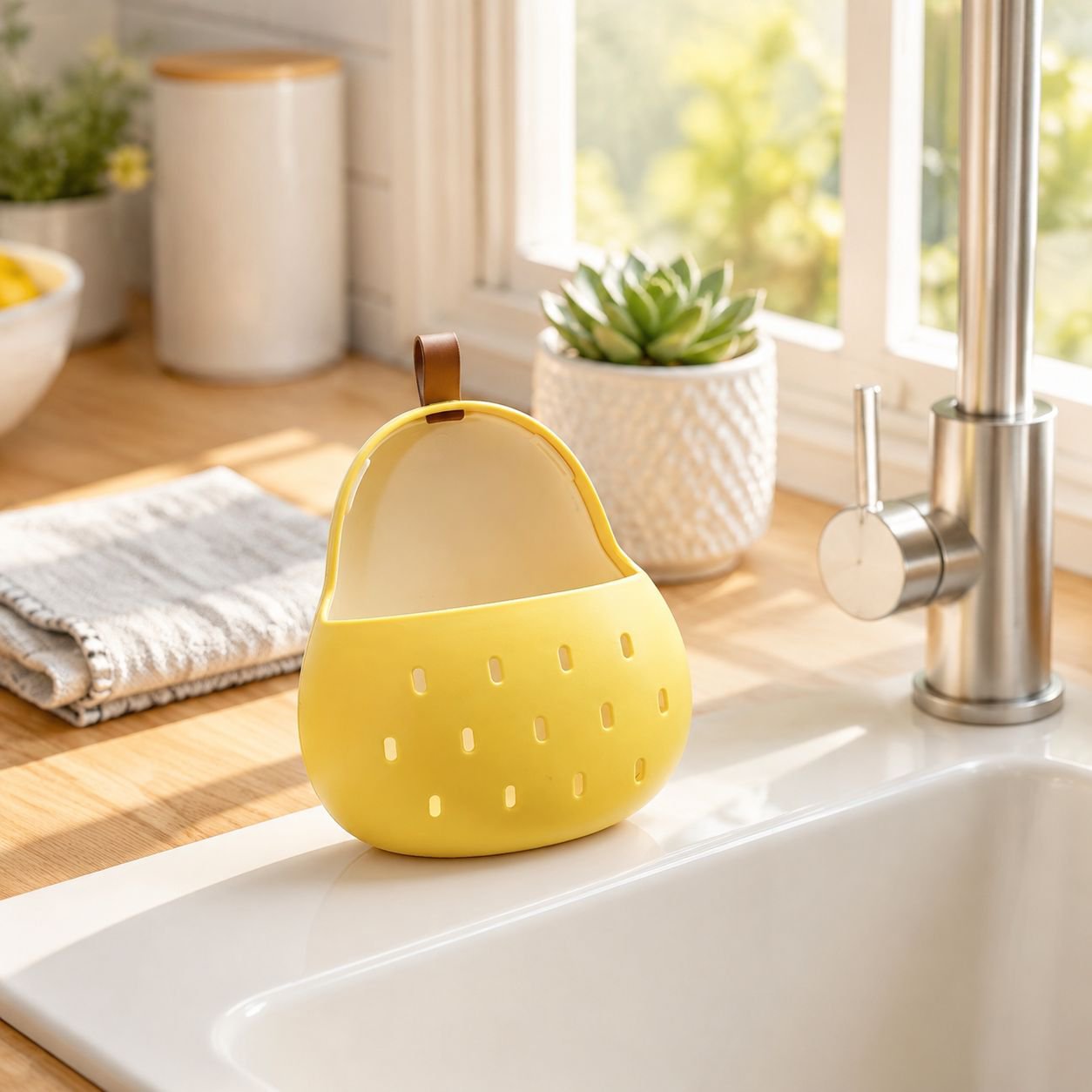 Qiuyue Pear Multifunctional Kitchen Chopstick Storage Drain Basket Magnetic Box