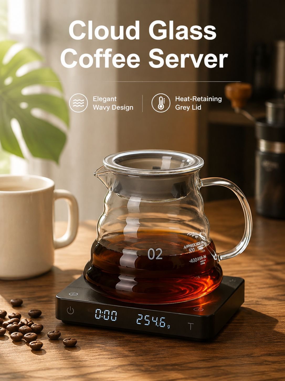 Creative cloud shaped hand brewed coffee set