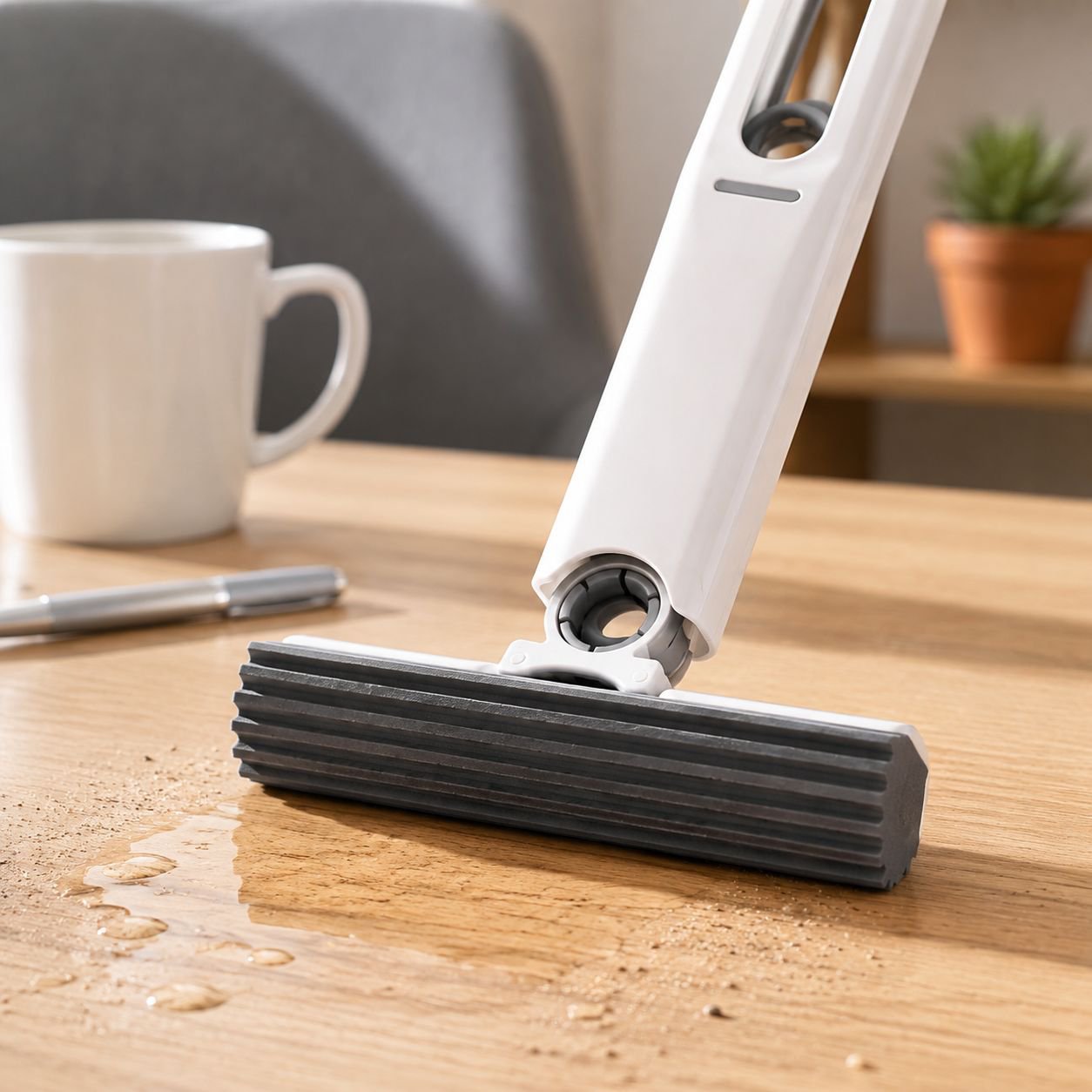 Multi-purpose Desktop Mini Lint Roller on office desk