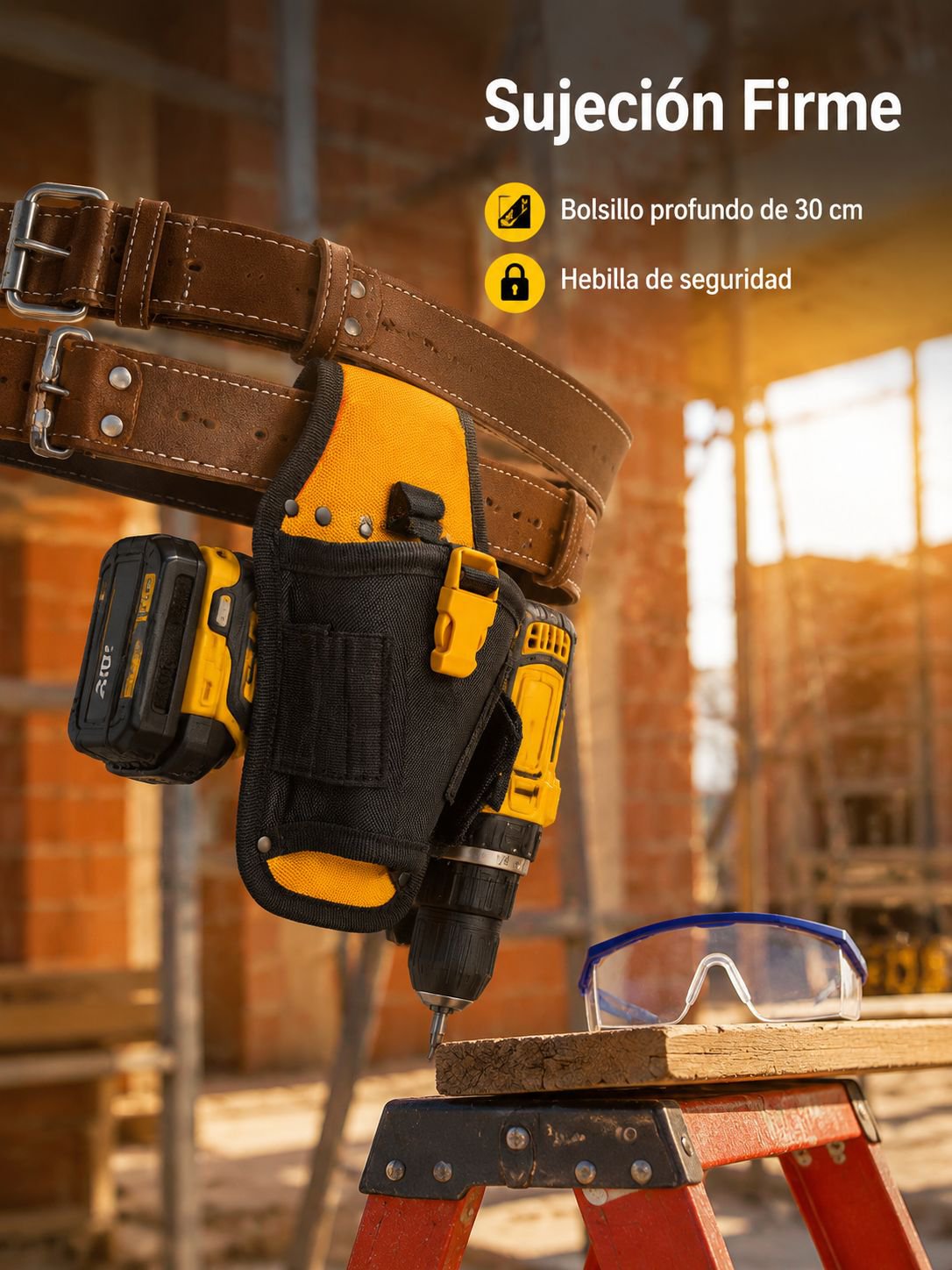 Bolsa de herramientas reforzada para reparaciones, bolsa colgante resistente para taladro eléctrico