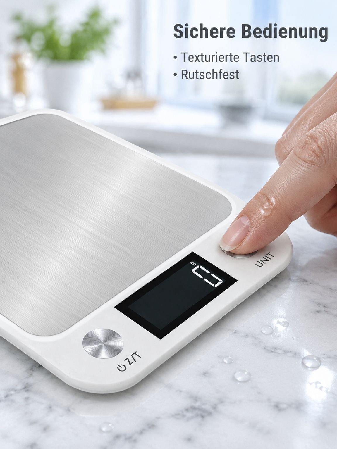 Digitale Waage für präzises Abwiegen von Zutaten