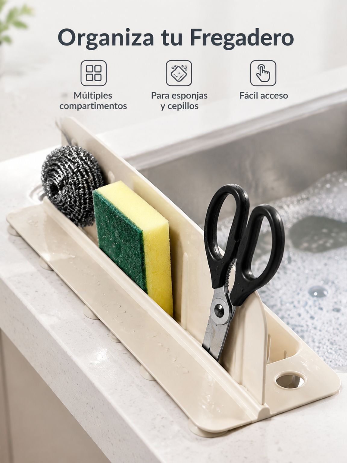 Panel plegable de protección contra salpicaduras para fregadero