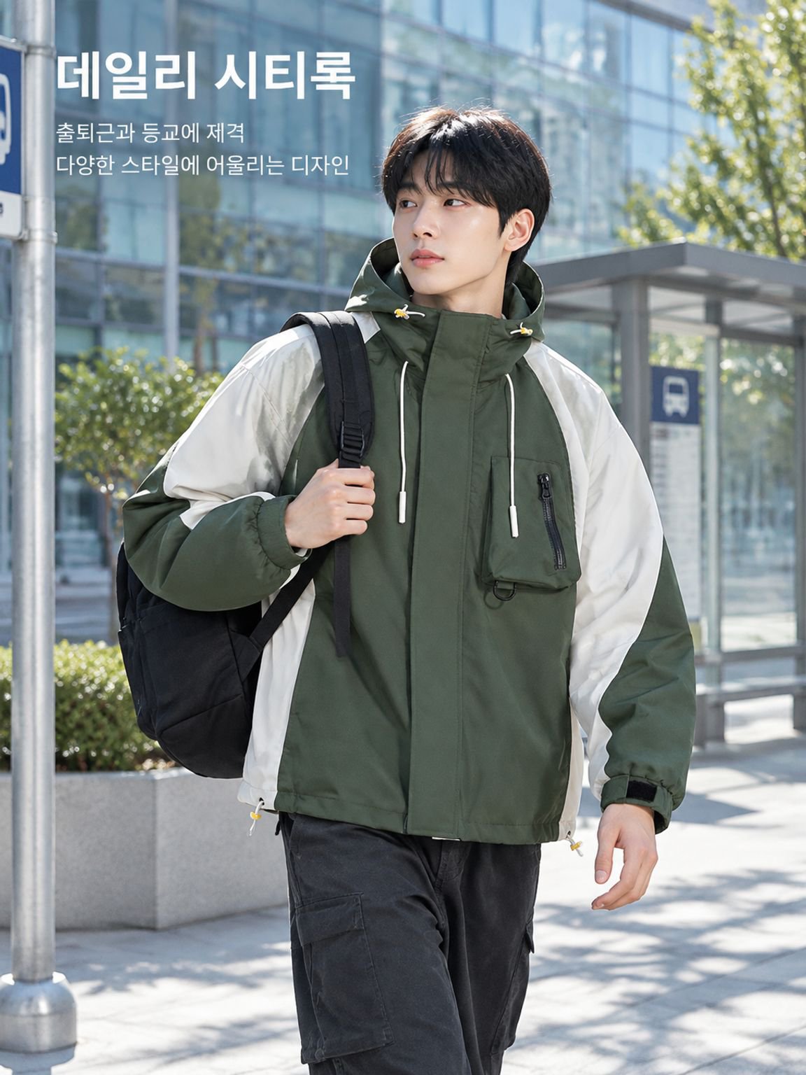 가을 트렌디 남성 루즈핏 캐주얼 재킷