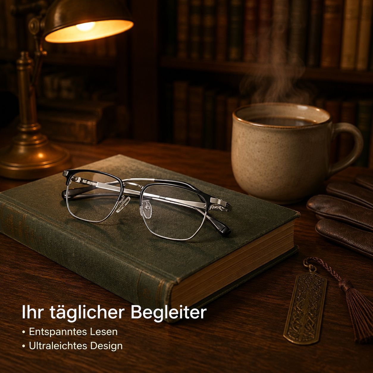 Ultraleichte, halbrandlose Lesebrille