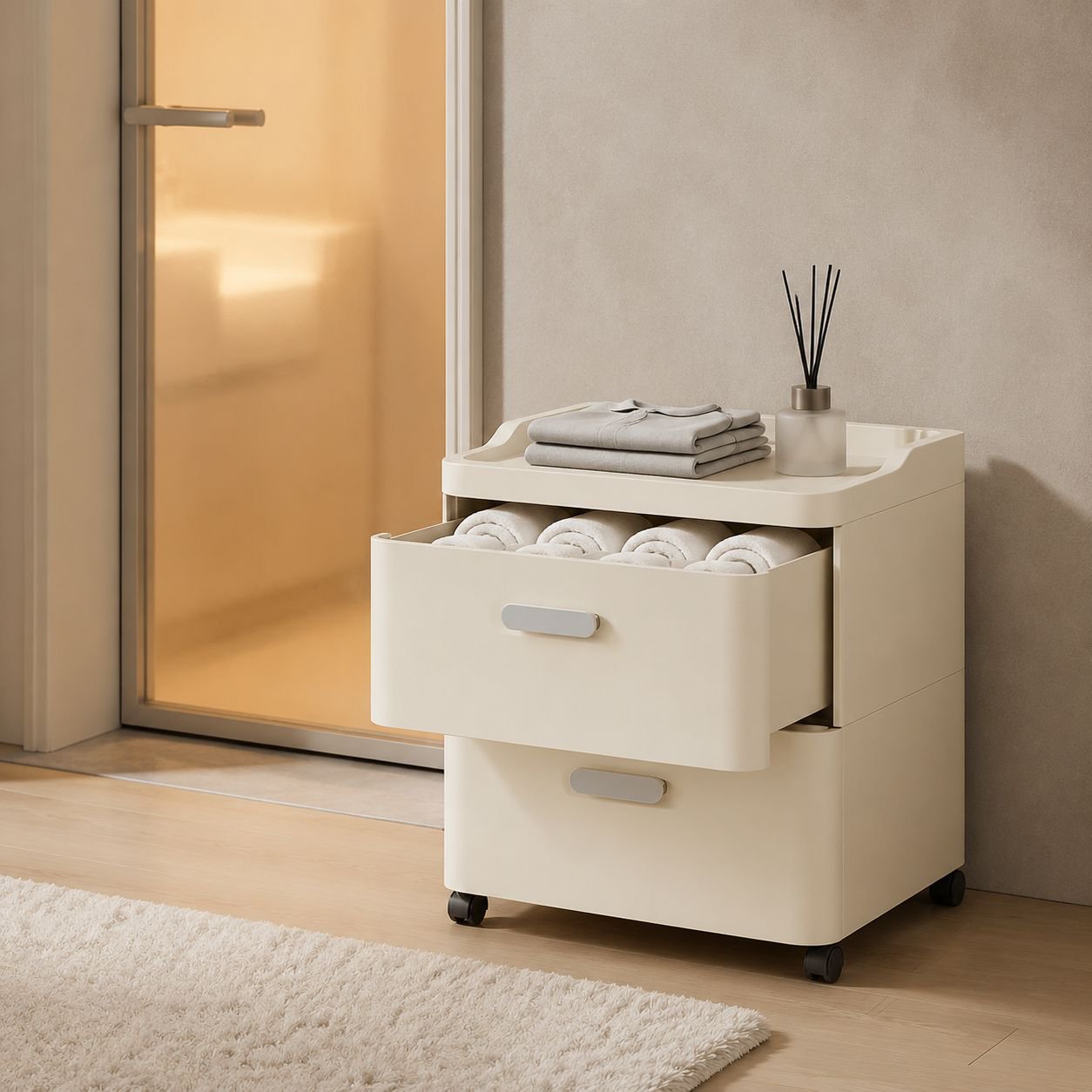 Modern living room furniture with storage drawers