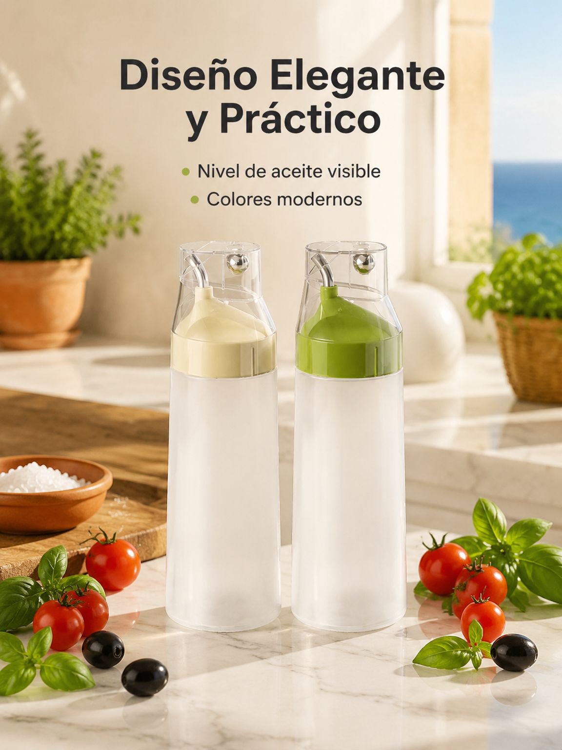 Botella de salsa de soja de vidrio