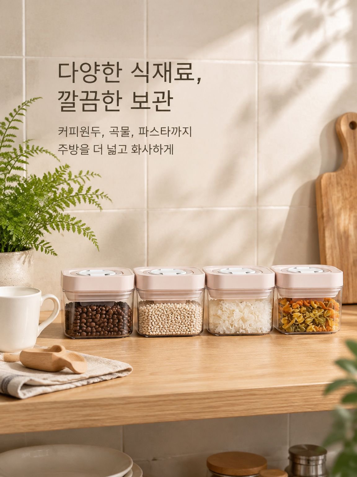 밀폐형 커피 원두 저장통