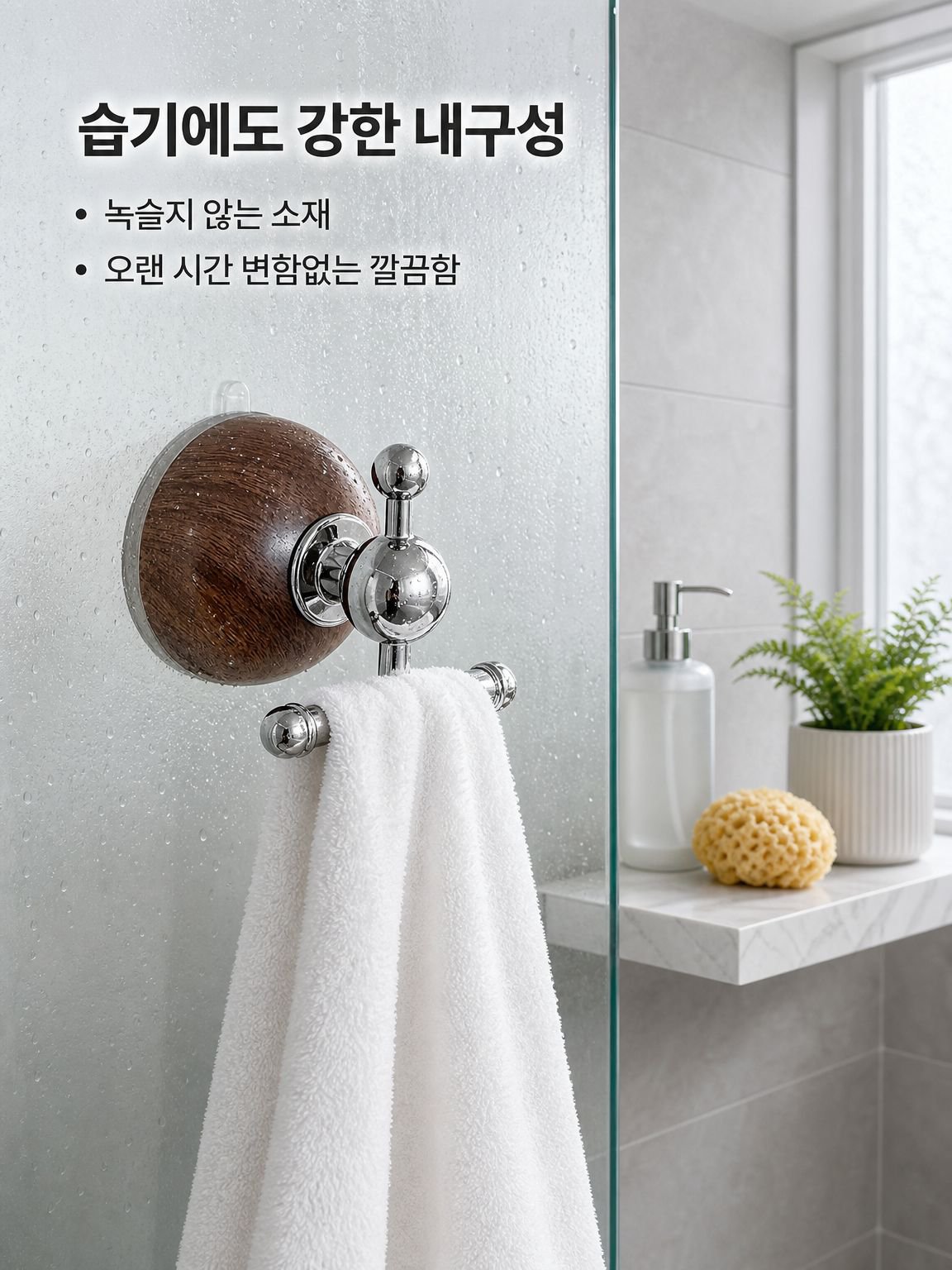 원목 무타공 흡착 후크