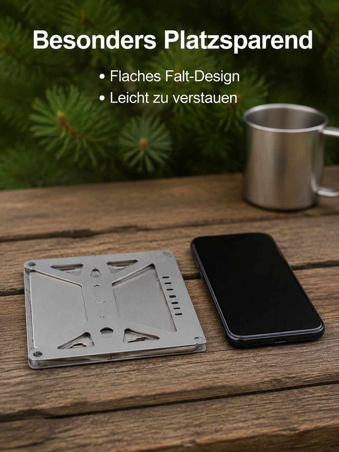 Outdoor Faltbarer Mini-Grill Tragbarer Edelstahl-Kartenofen