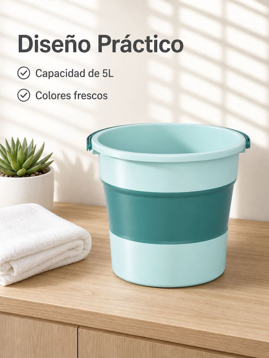 Cubo plegable portátil para coche, pesca, viaje y hogar, grueso y resistente