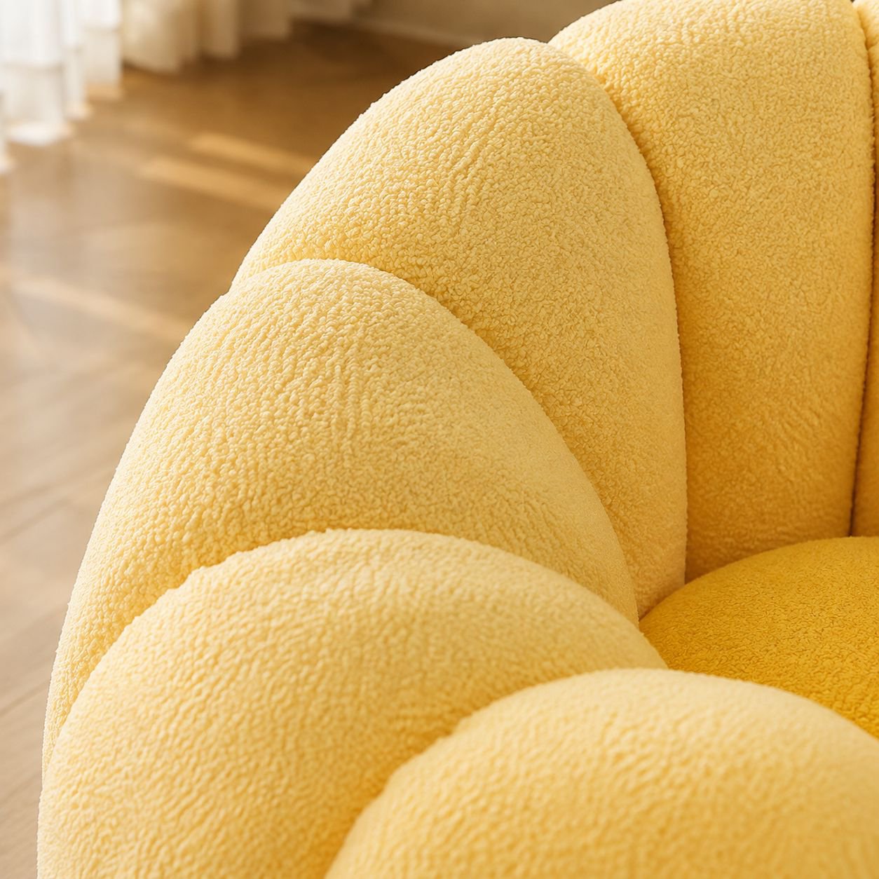 Side view of the reclining lazy sofa for home use
