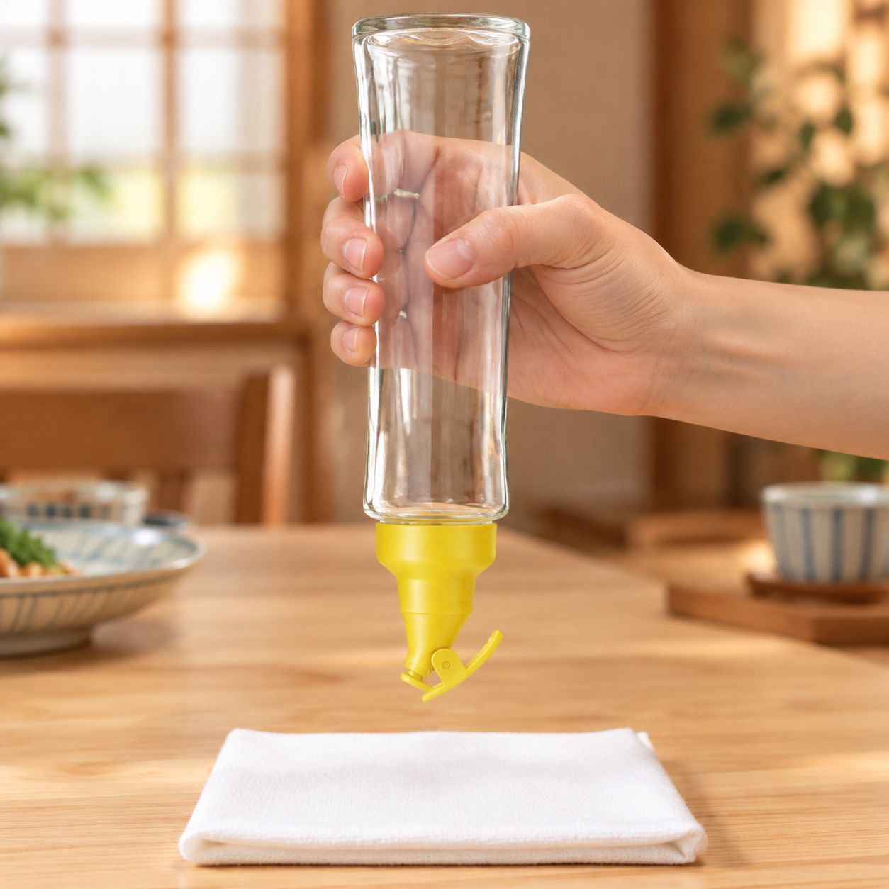 高級自動開閉式漏れ防止オイルボトル／調味料ボトル