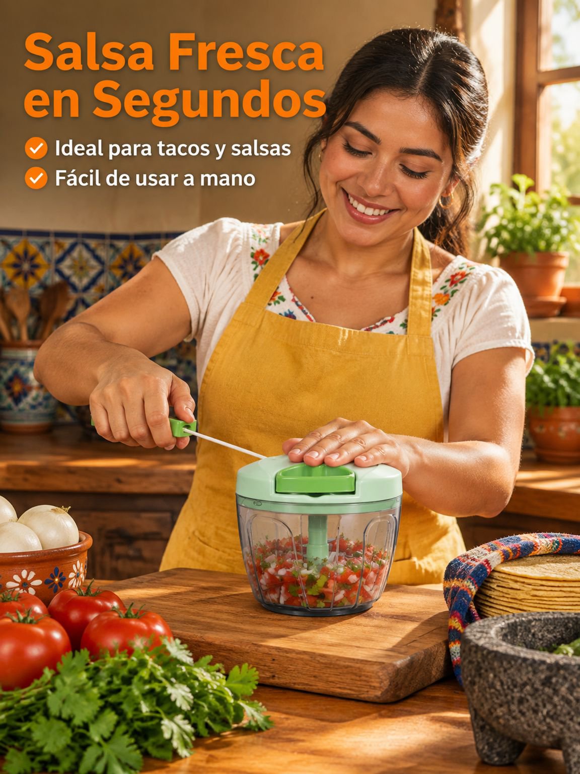 Lindo sacador portátil de ajo