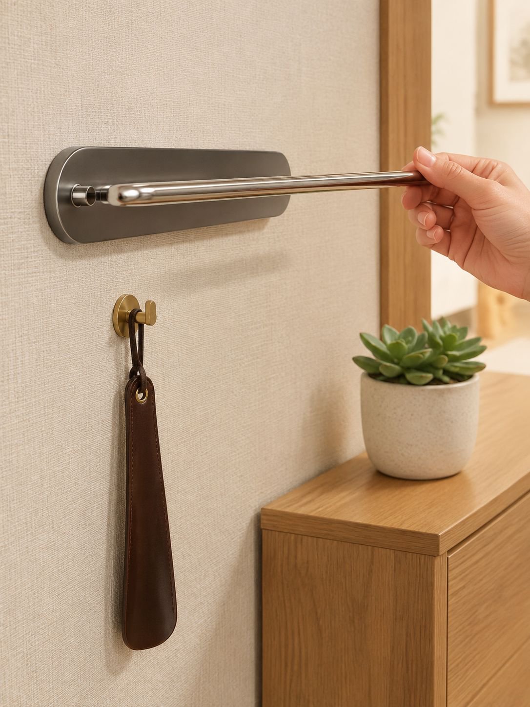 Zapatero magnético de pared para baño