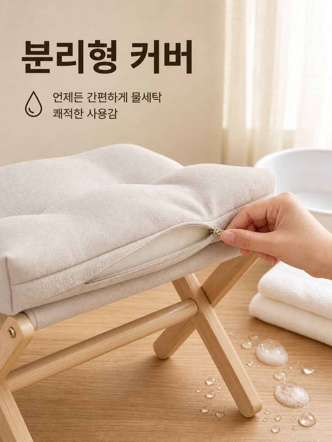 원목 신발 갈아입기용 의자