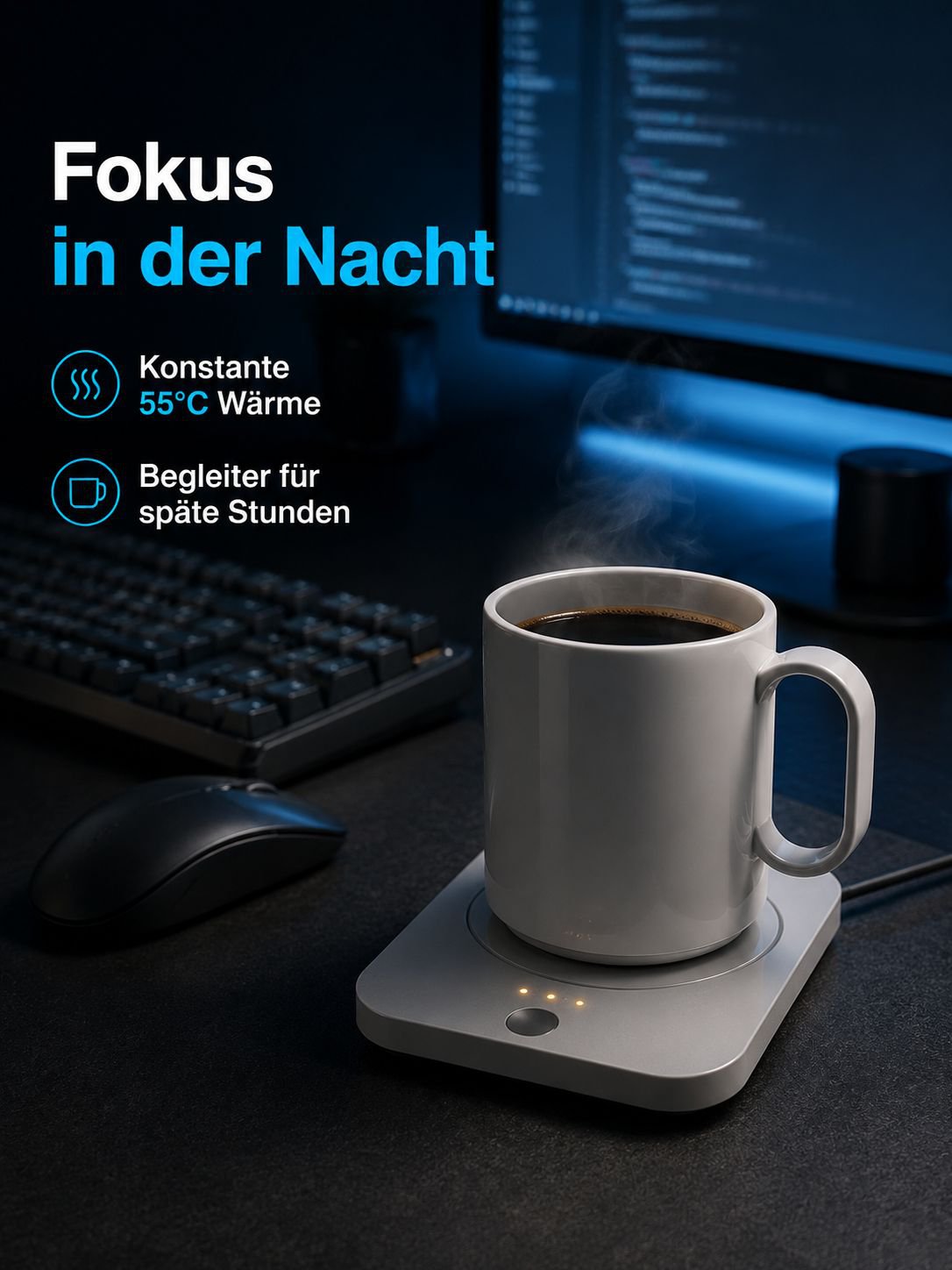 Tischschutz durch smarten Wärmeuntersetzer