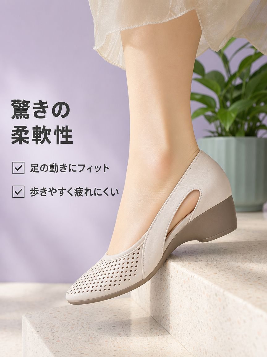 オフィスや普段使いに便利なパンプス