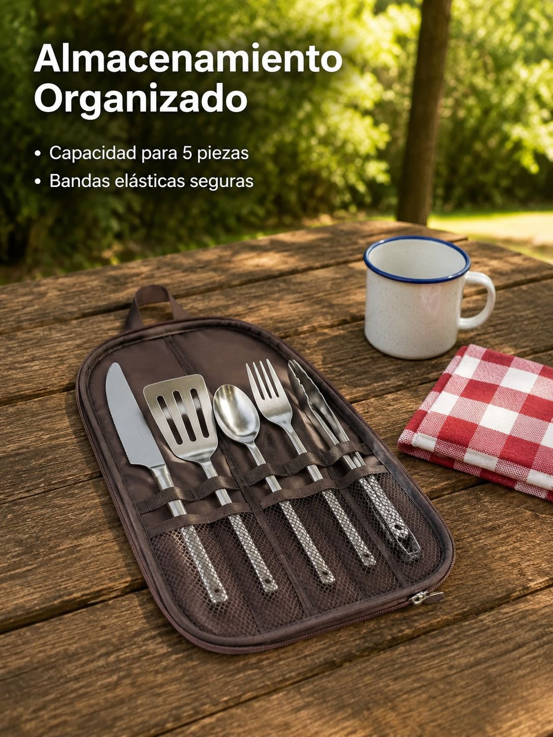 Bolsa de almacenamiento portátil para hornillo y vajilla de camping al aire libre, 