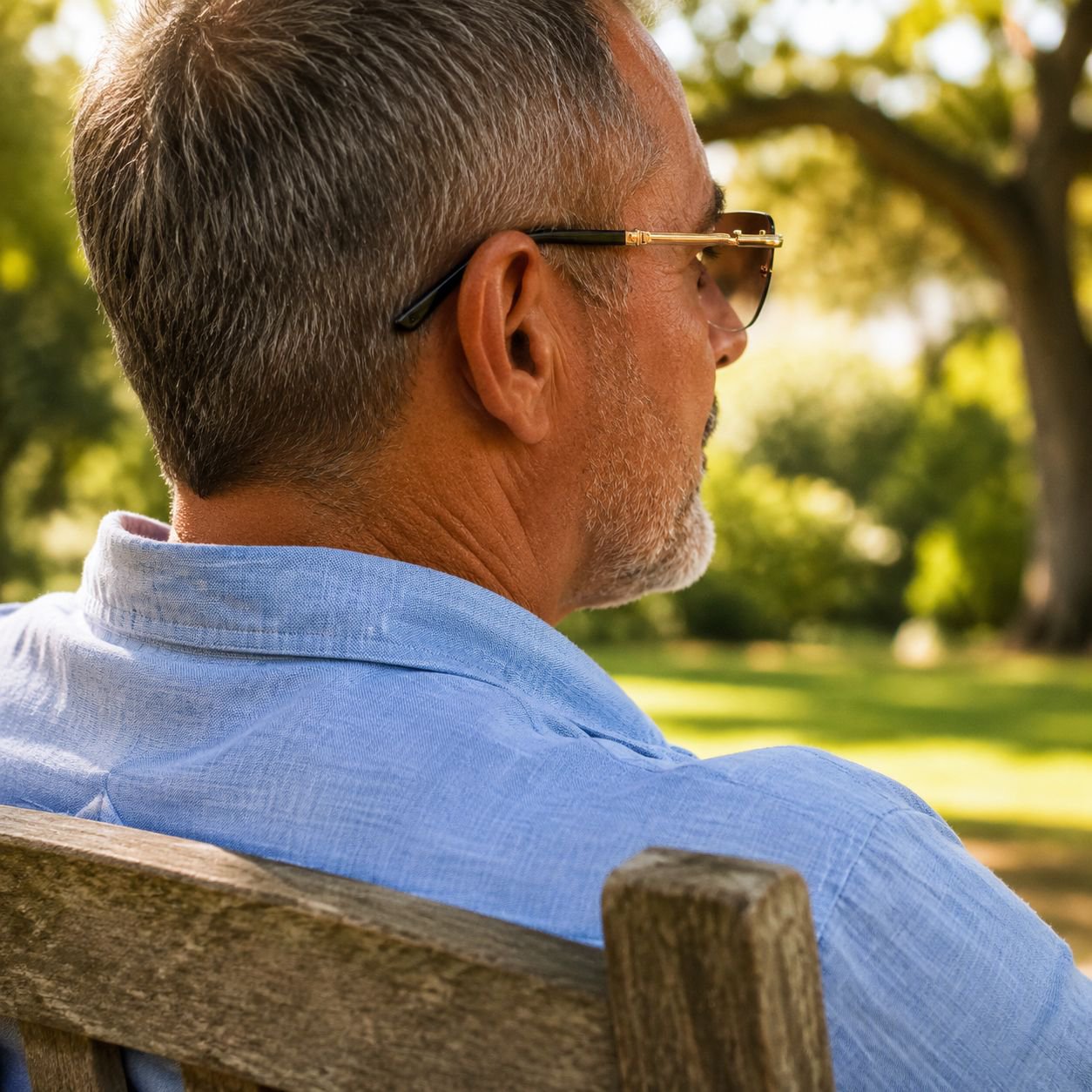 Rimless reading glasses blocking harmful blue light from screens