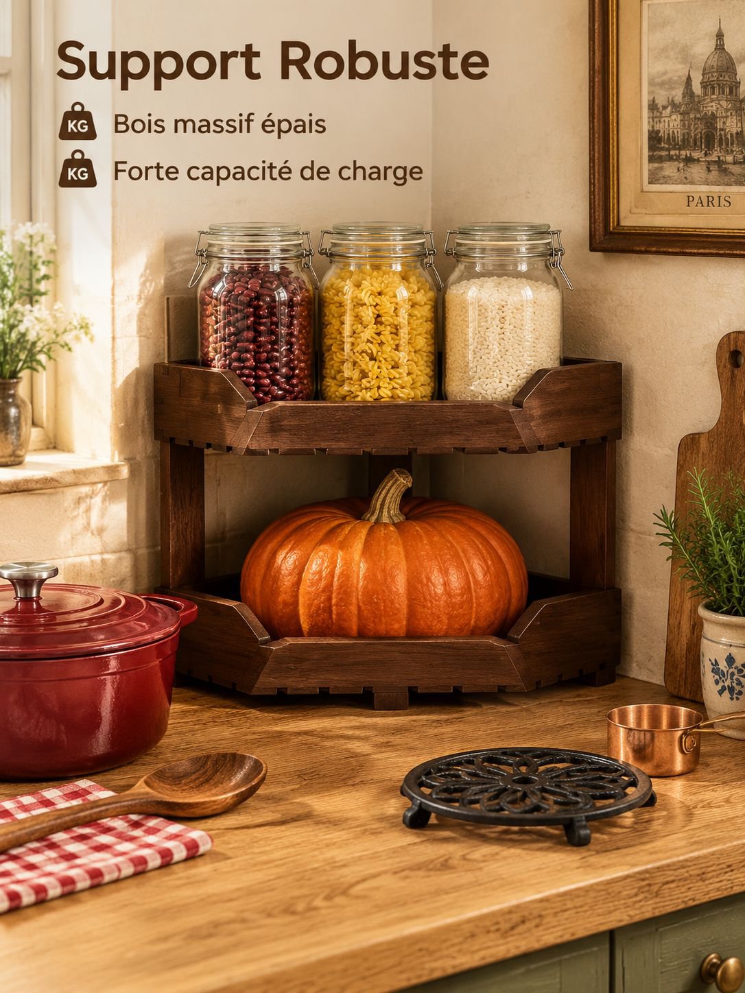 Étagère de rangement pour collations de cuisine