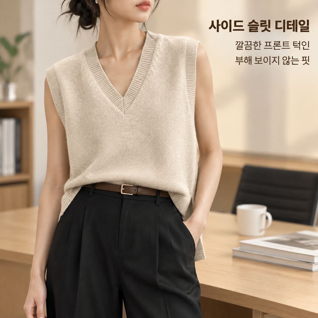 여성용 니트 조끼