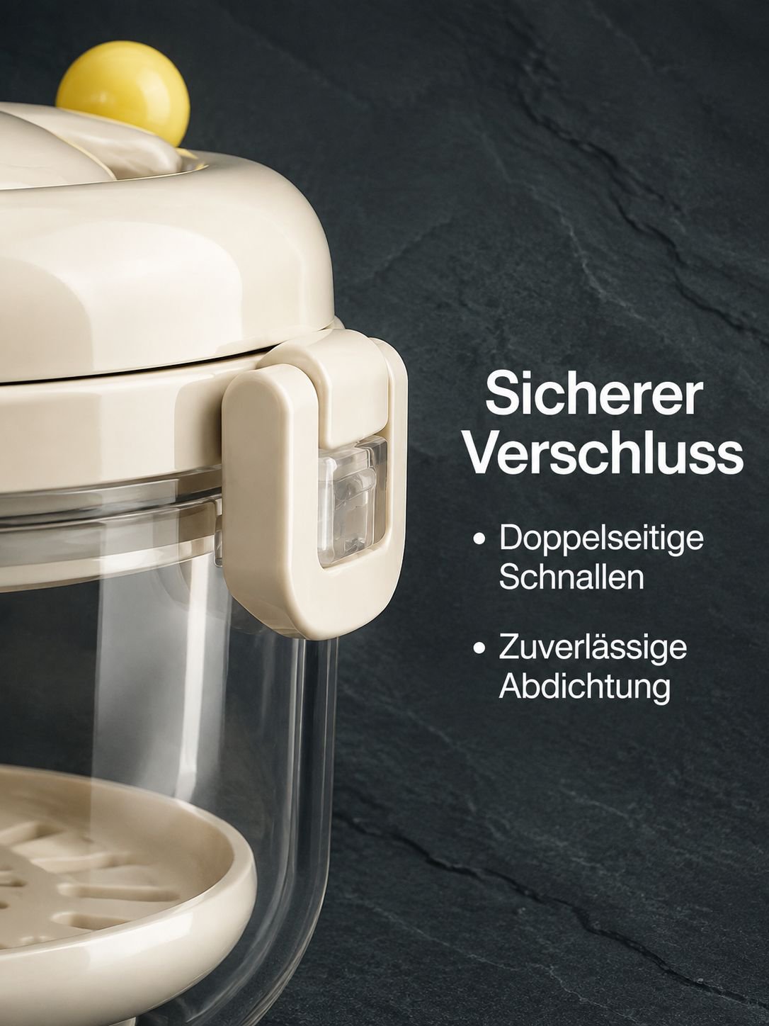 Detailansicht des versiegelten Verschlusses