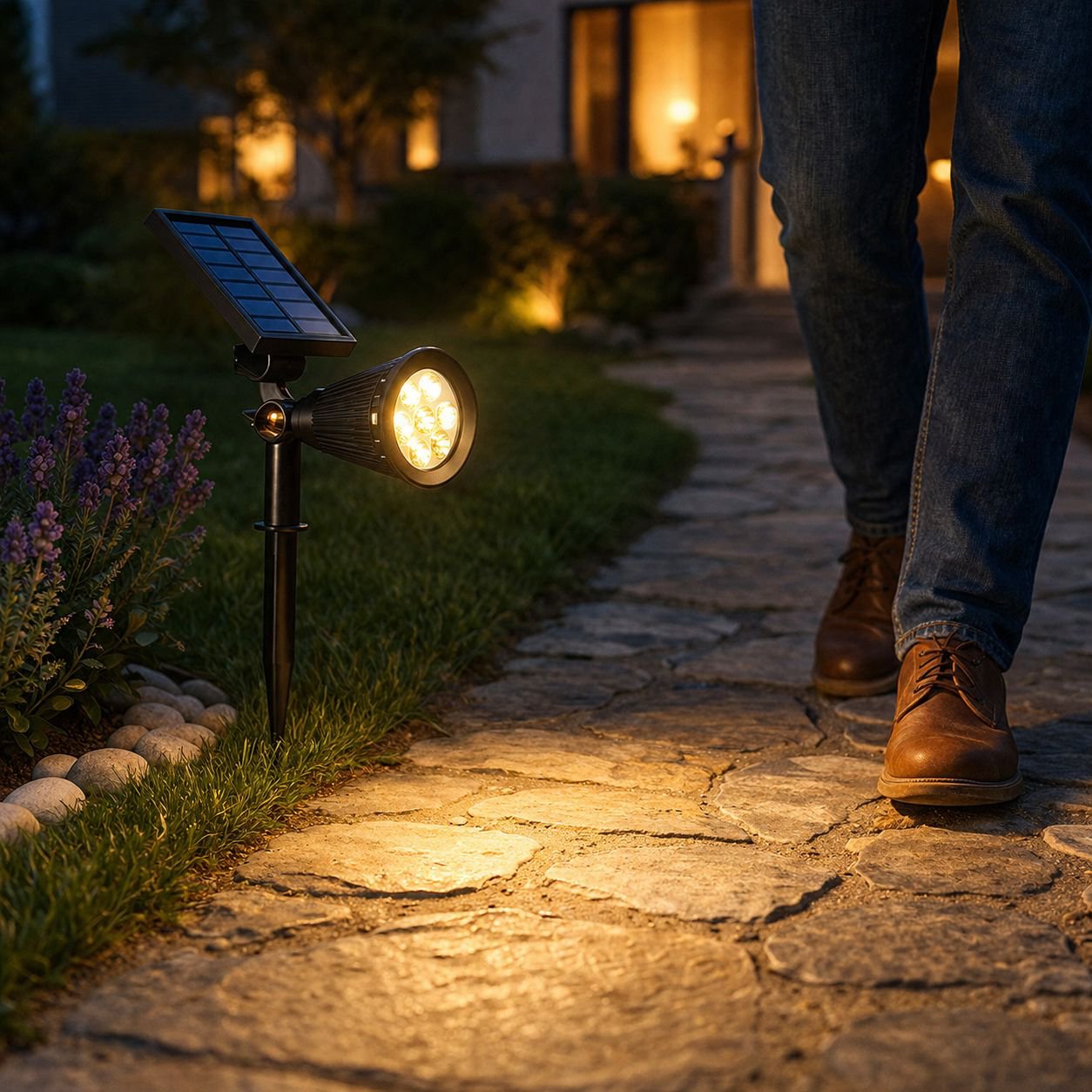 Outdoor waterproof spotlight for garden and backyard