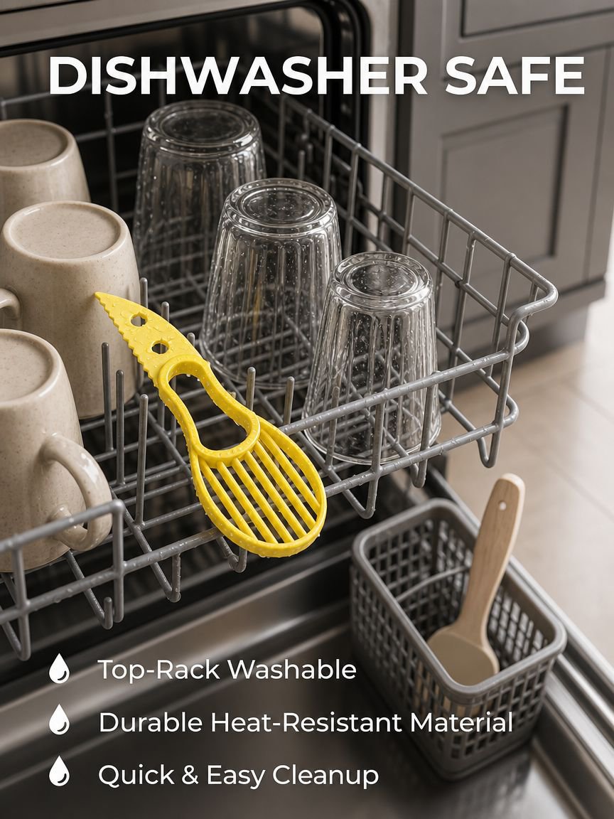 Easy-to-clean avocado cutting tool