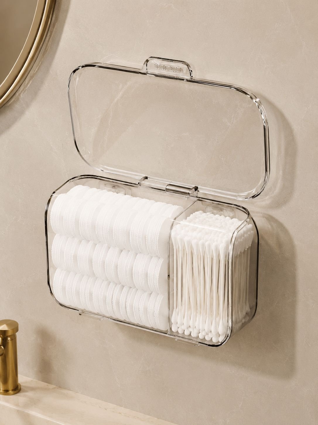 Modern minimalist cosmetic box with decorative glacier design