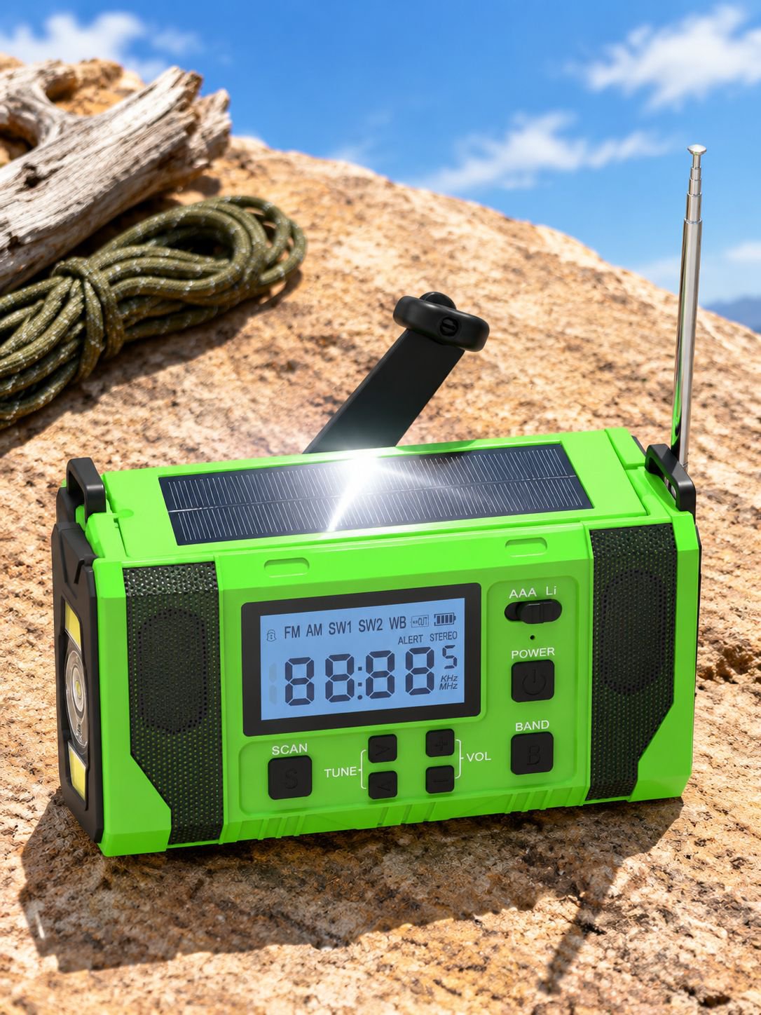 Tragbares Solar-Radio für Katastrophenschutz und Outdoor