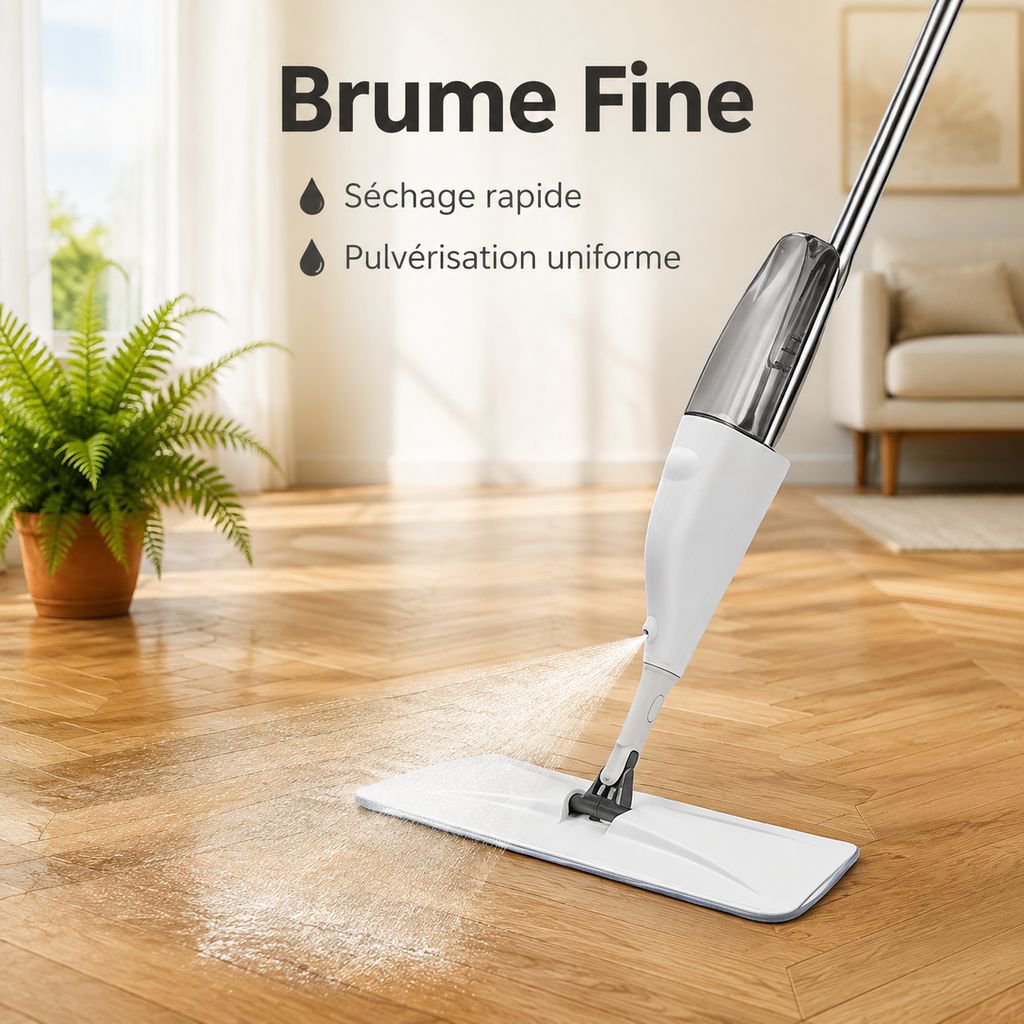 Serpillière spray maison, sans lavage à la main, utilisable à sec et à l’humide