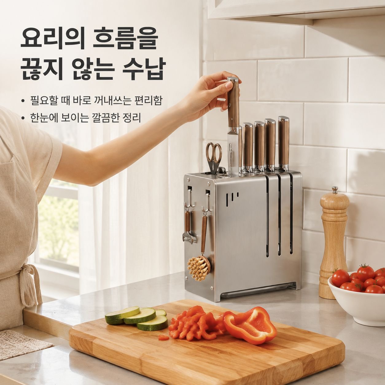 신형 주방 다기능 칼꽂이 정리대