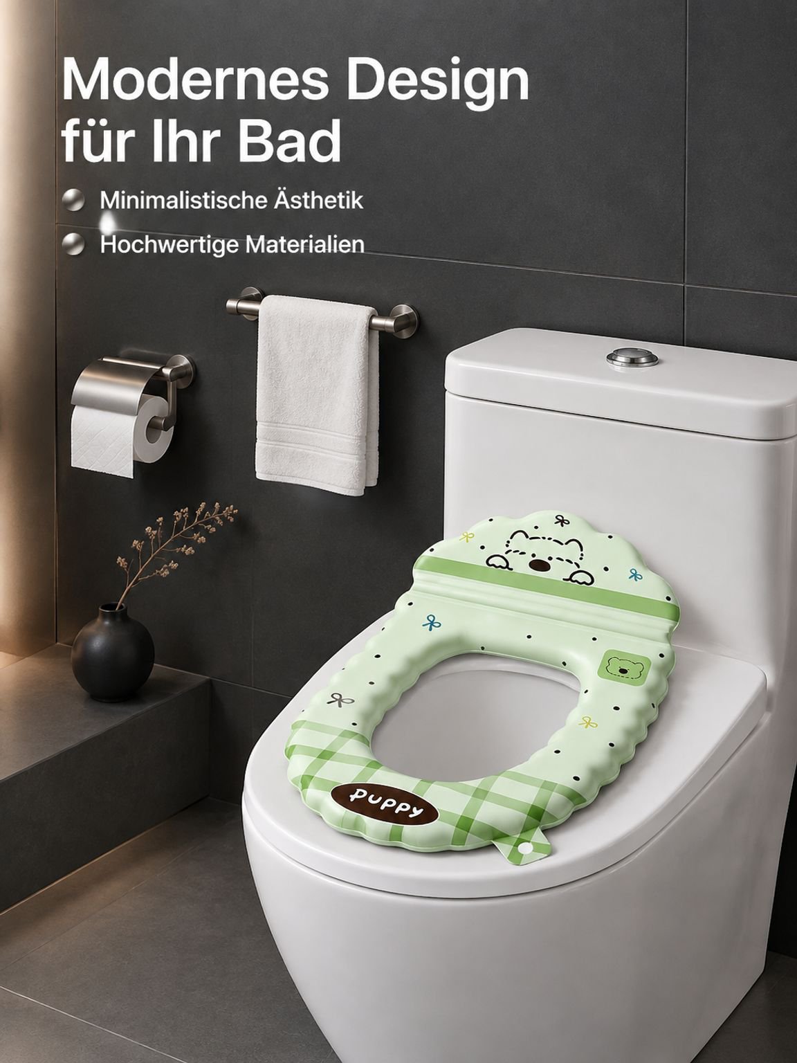 Bequeme Rückenlehne Toilettensitzauflage - Ergonomisches Design