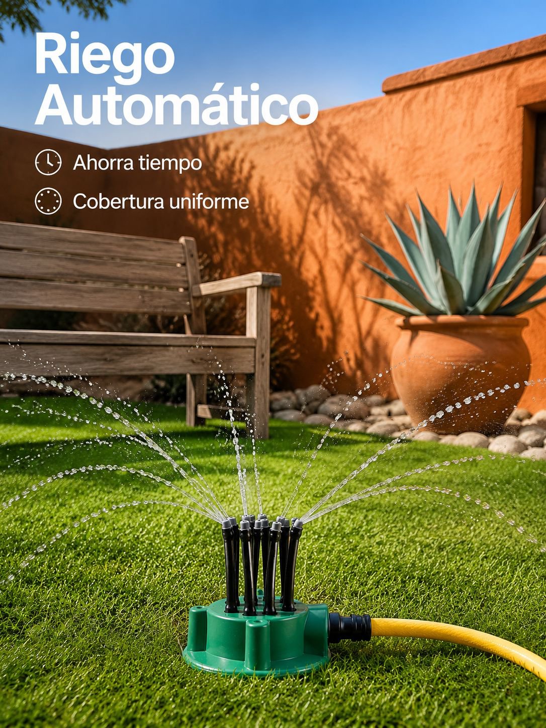 Cabezal de rociador de jardín de rotación automática de 360 grados