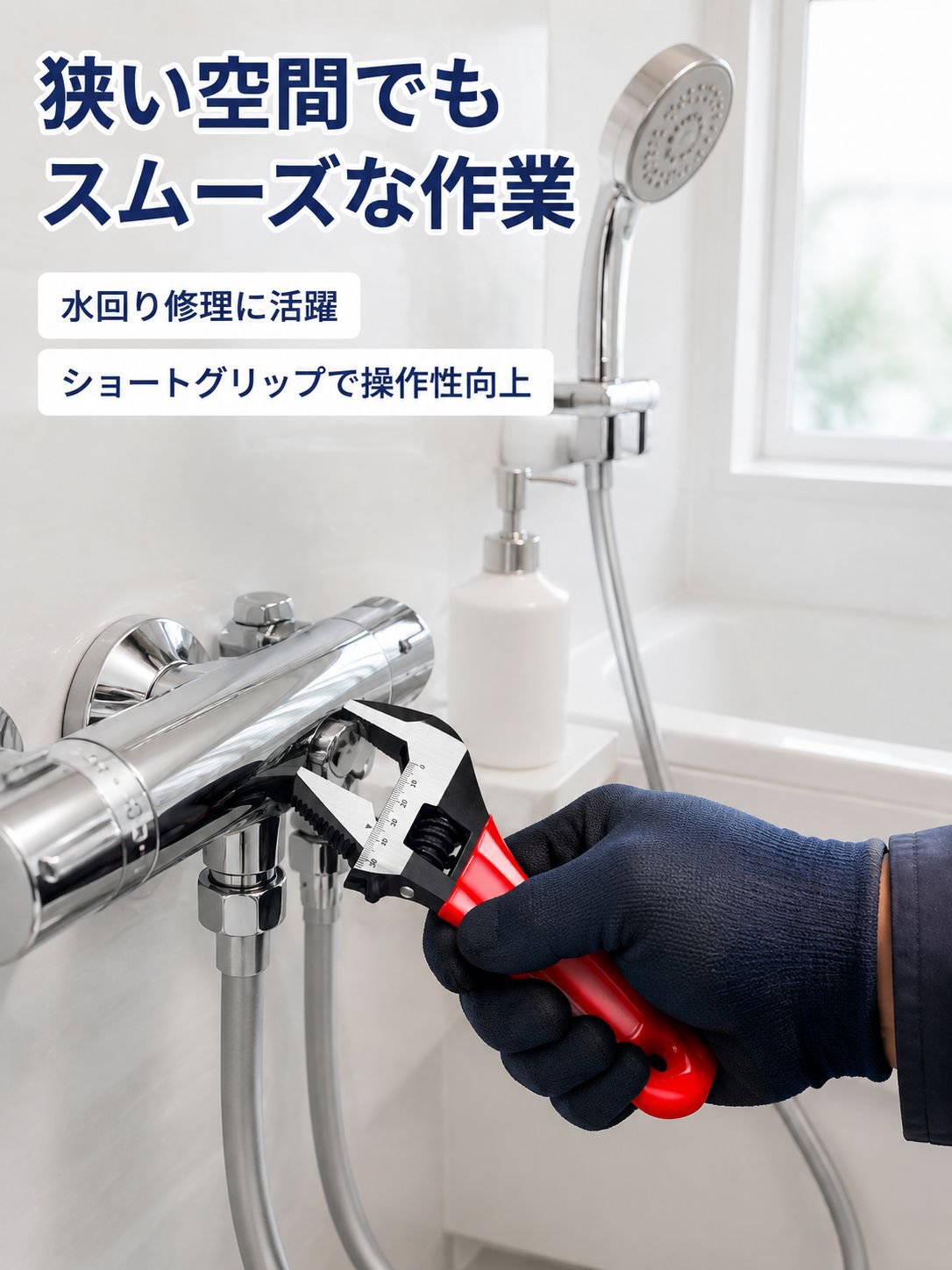JMY-全鋼ショートハンドル大口径モンキーレンチ