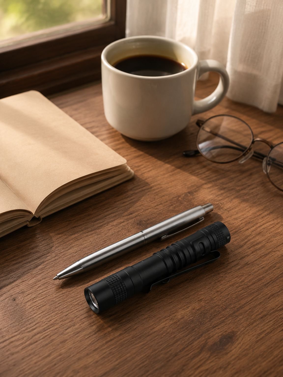 Portable torch light showing powerful long distance lighting capability