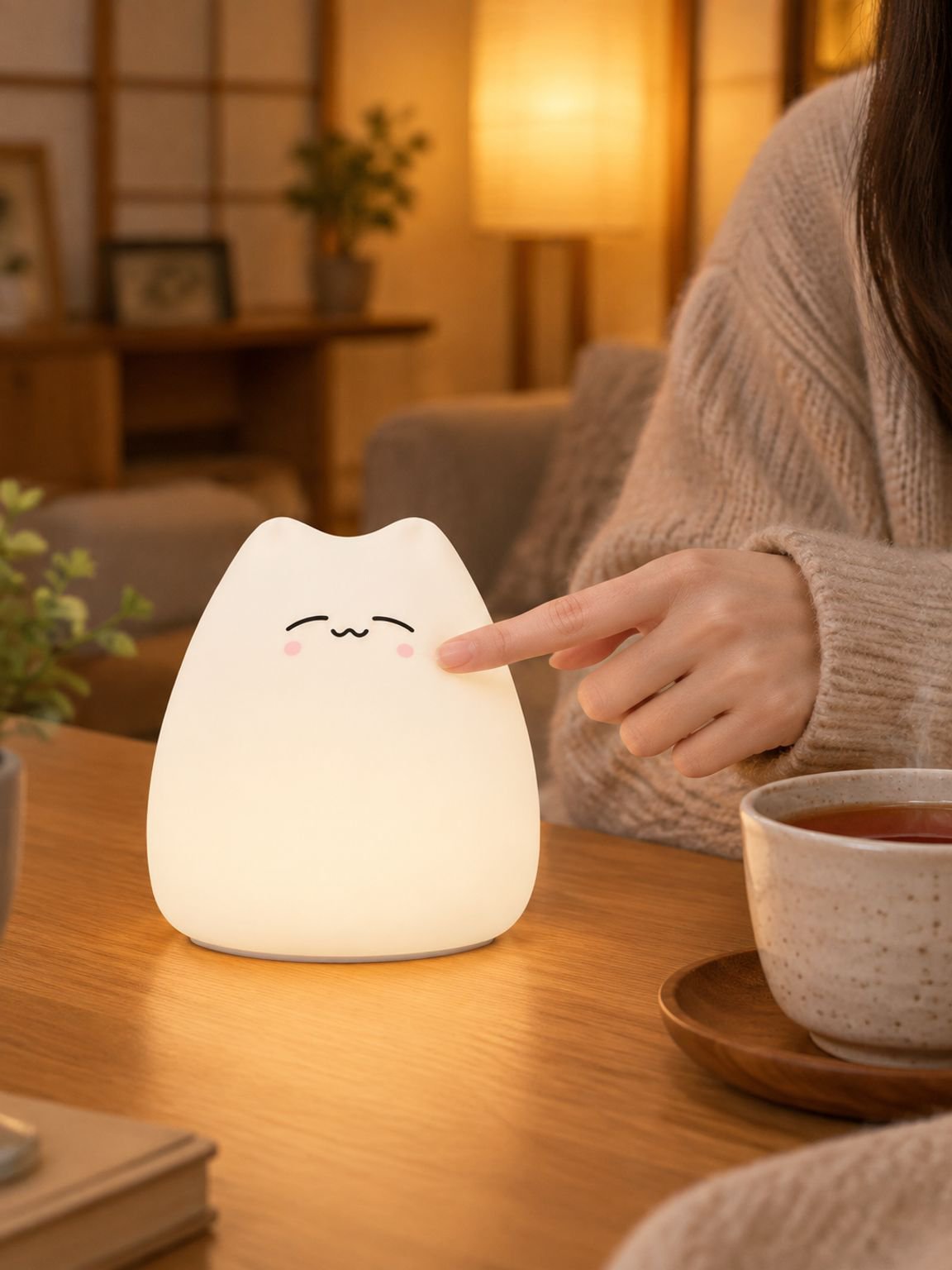 スラップで簡単に点灯するテーブルランプ
