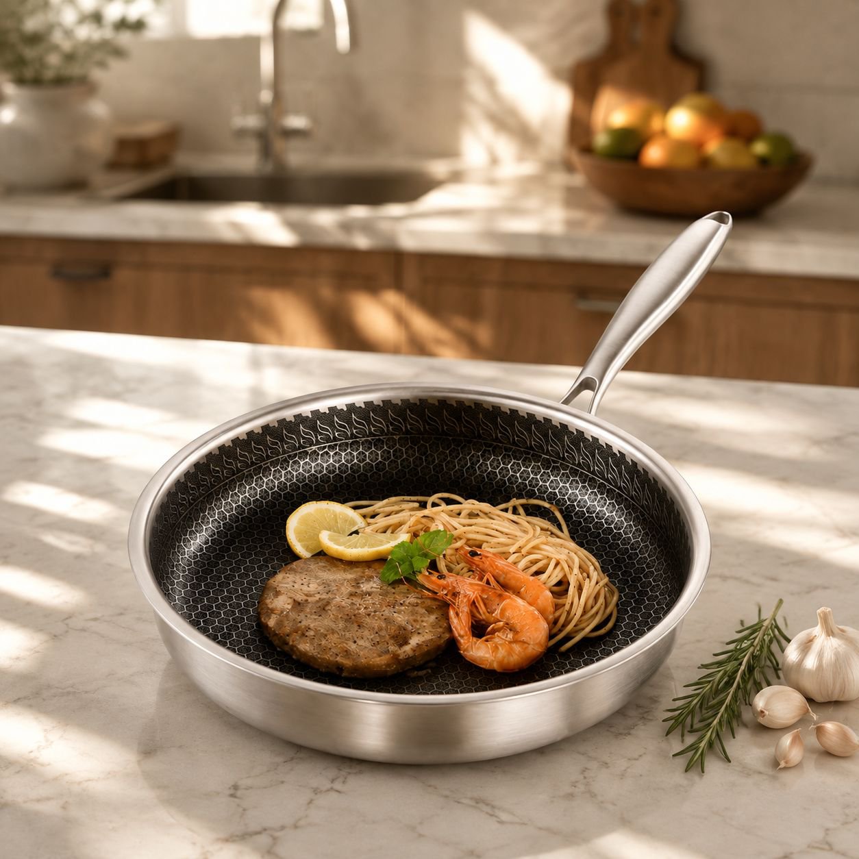 Kitchen Essential Triple Layer Steel Frypan