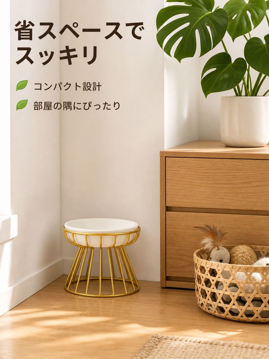脚付きペットボウル・転倒防止猫用ボウルセット