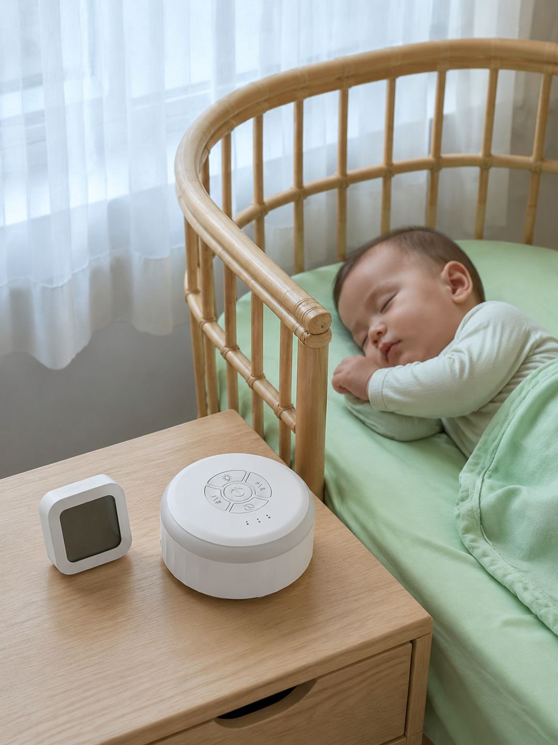 Lámpara nocturna musical inteligente para ayudar a dormir bebés