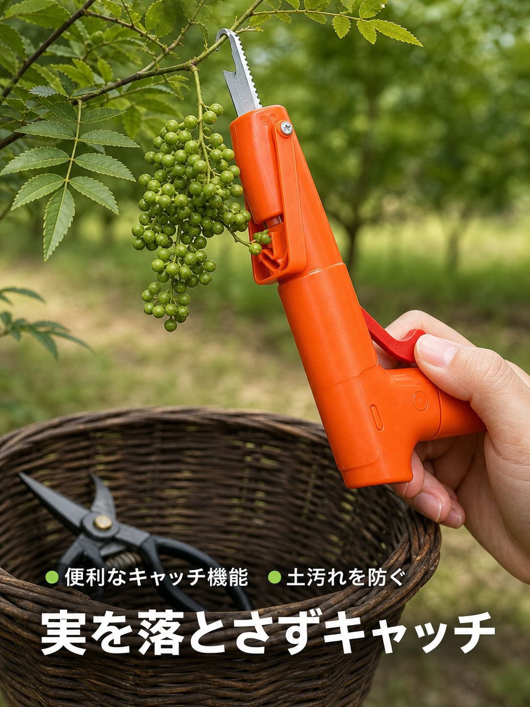 山椒摘み専用剪定バサミツール