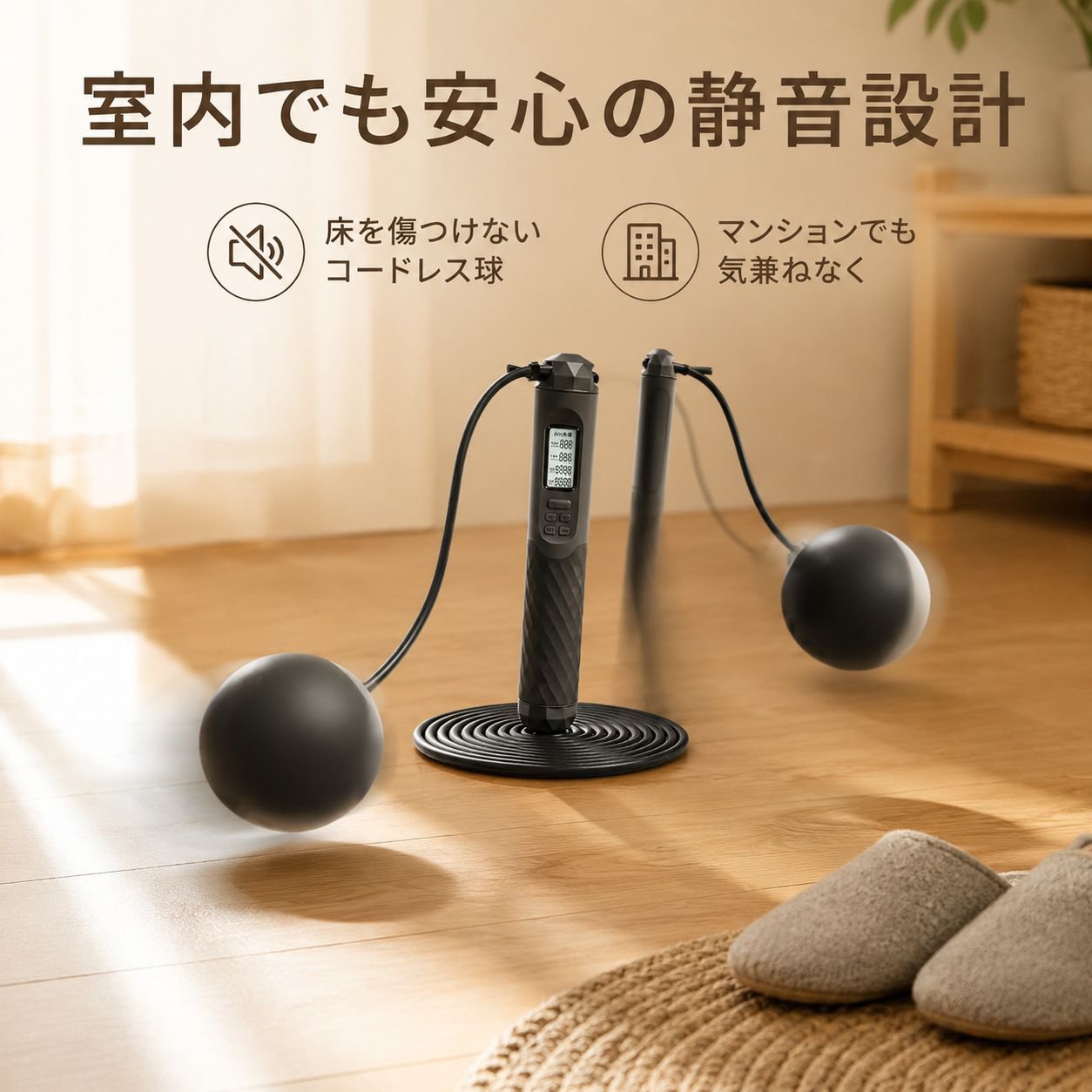 大人用スマート電子カウンターコードレス縄跳び フィットネス器具