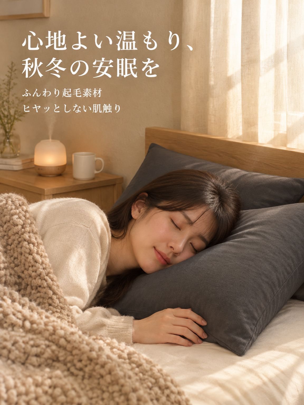 48x74 家庭用簡約枕套 洗浄済み綿起毛無地枕芯カバー