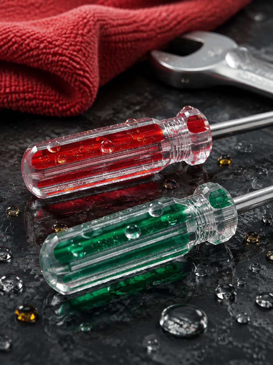 Slim screwdriver with ergonomic handle