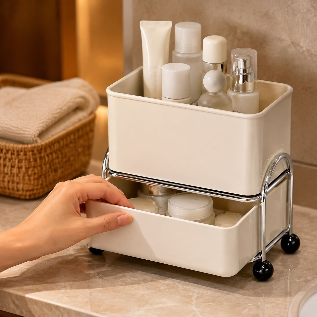 Multi-purpose Desktop Organizer Wash Basin Storage Rack