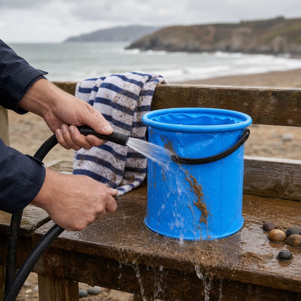Foldable waterproof water bucket for camping