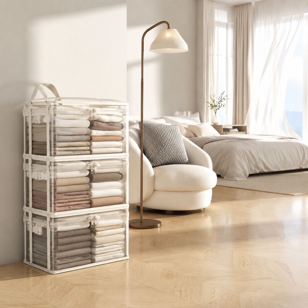 Eco-friendly reusable transparent storage organizer
