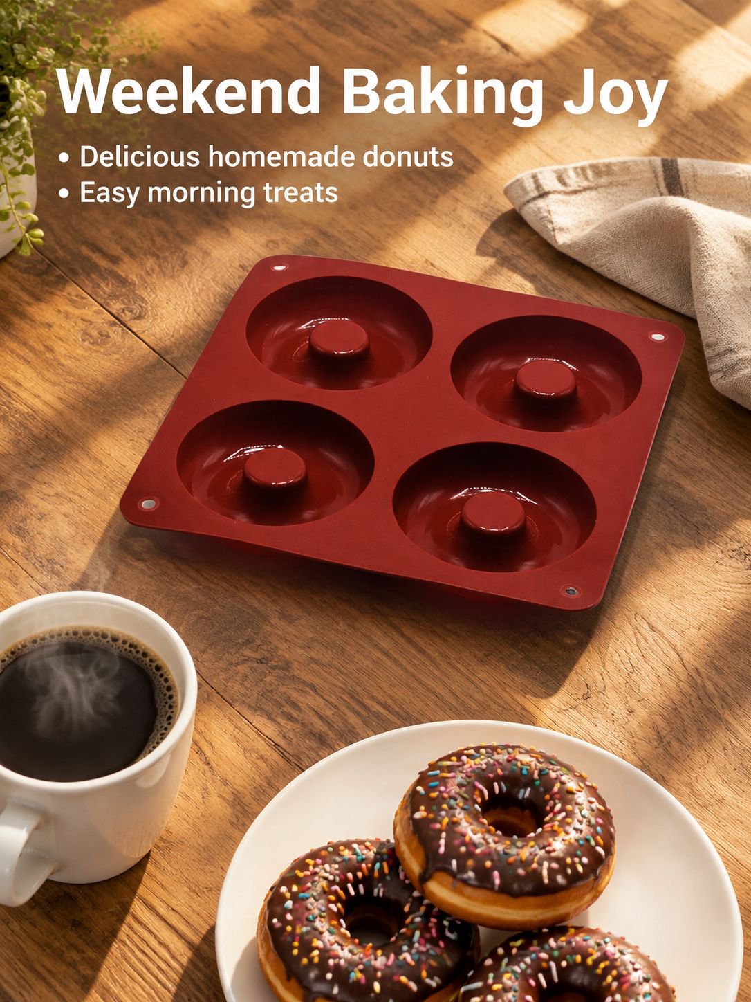 Donut silicone mold for homemade baking
