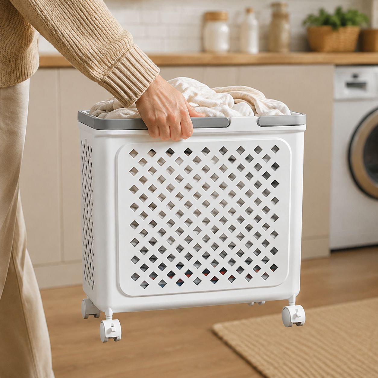 Panier à linge pliable facile à ranger